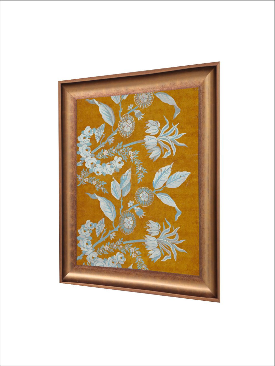 The Vintage Artistry Brown Boho Floral Antique Framed Wall Art