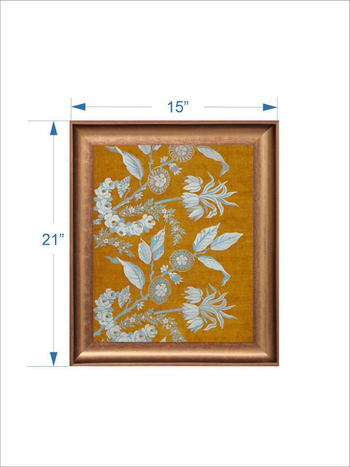 The Vintage Artistry Brown Boho Floral Antique Framed Wall Art