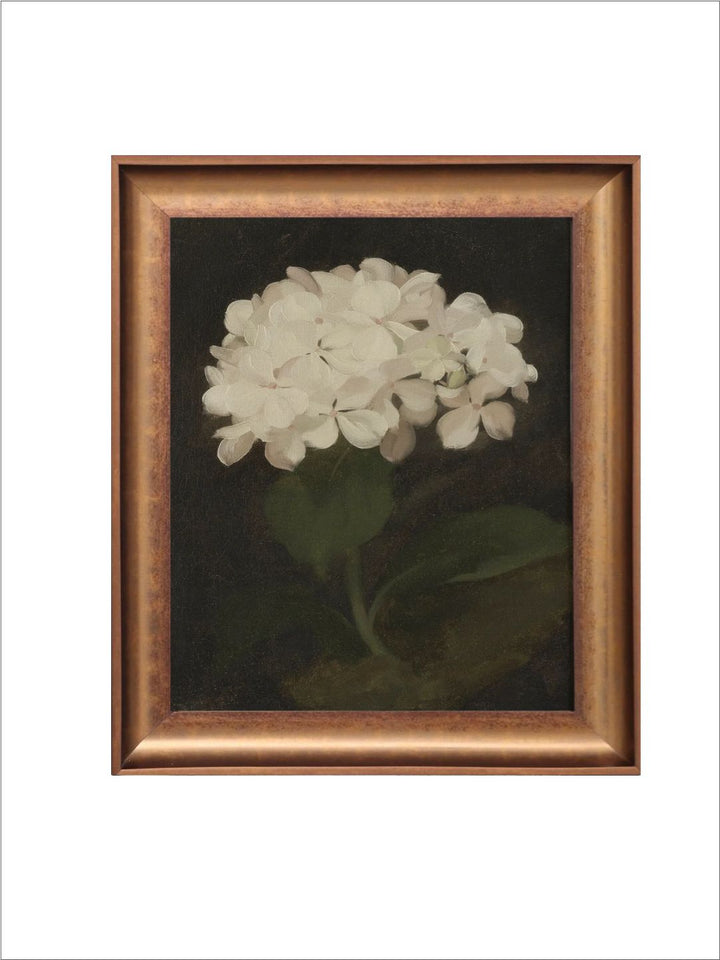 The Vintage Artistry Brown & White Flower Painting Wall Art