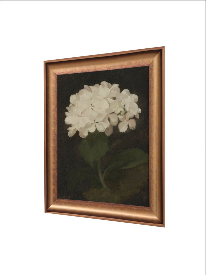 The Vintage Artistry Brown & White Flower Painting Wall Art
