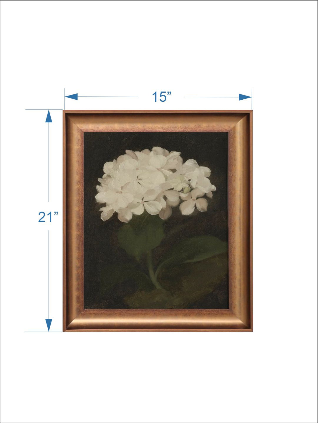 The Vintage Artistry Brown & White Flower Painting Wall Art