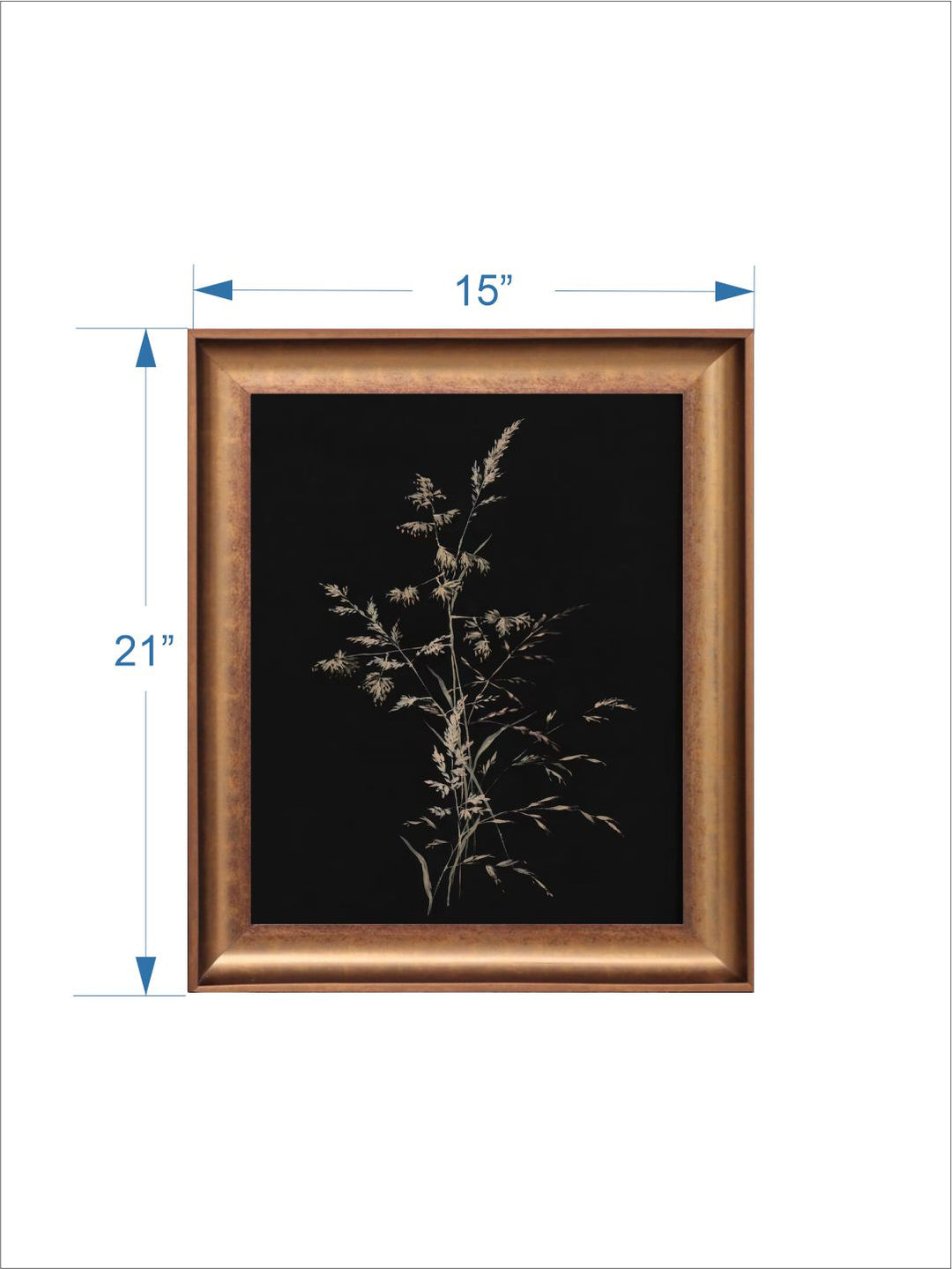 The Vintage Artistry Black Simple Moody Background Illustration Wooden Framed Wall Art