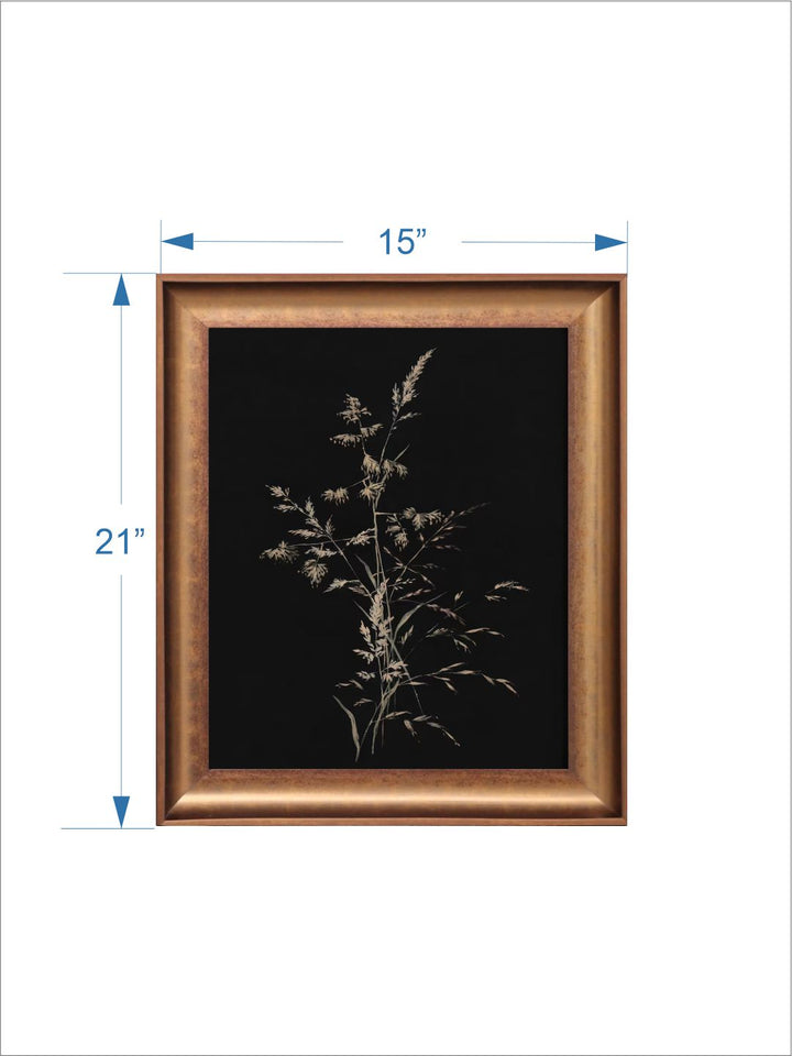 The Vintage Artistry Black Simple Moody Background Illustration Wooden Framed Wall Art