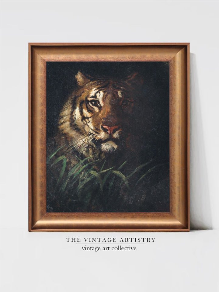The Vintage Artistry Tiger Painting Wall Art