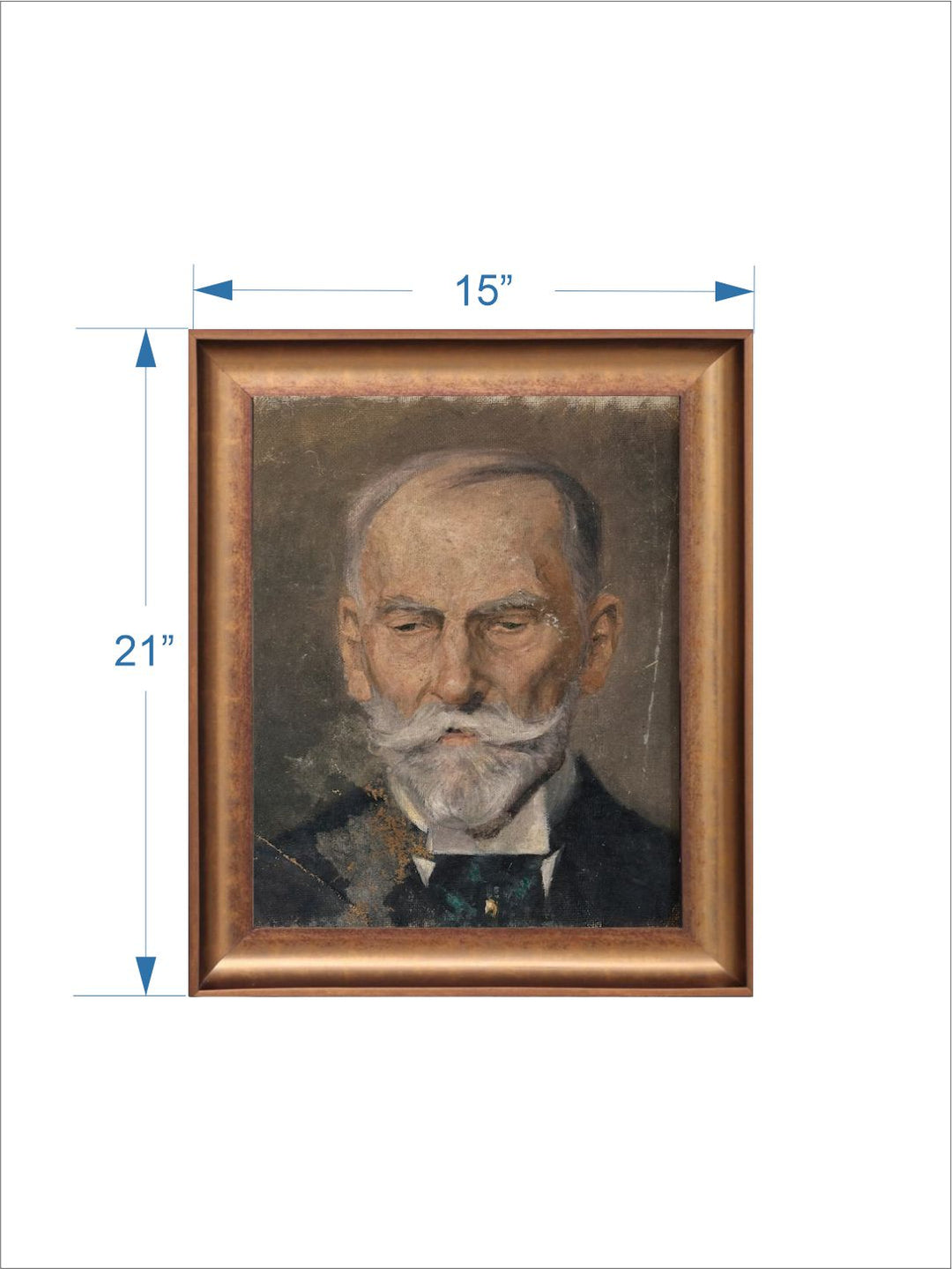 The Vintage Artistry Brown & Black Rusticportrait Oil Wall Painting