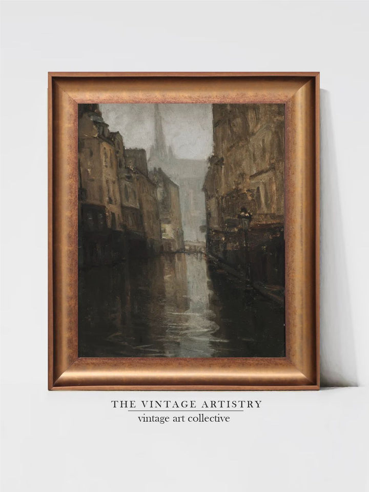 The Vintage Artistry Brown & Beigefrench Framed Wall Painting