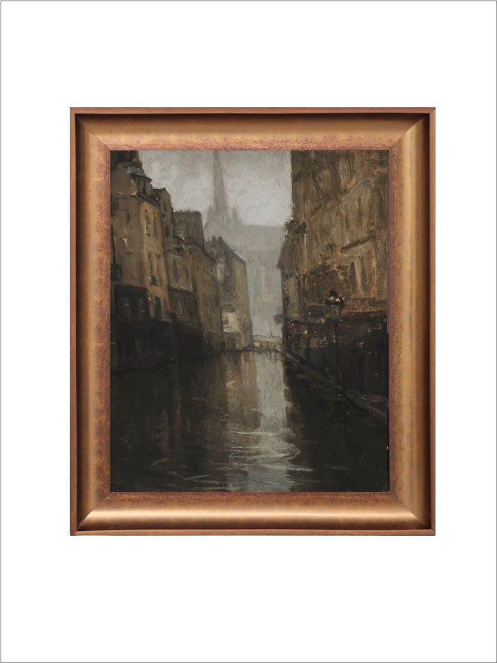 The Vintage Artistry Brown & Beigefrench Framed Wall Painting