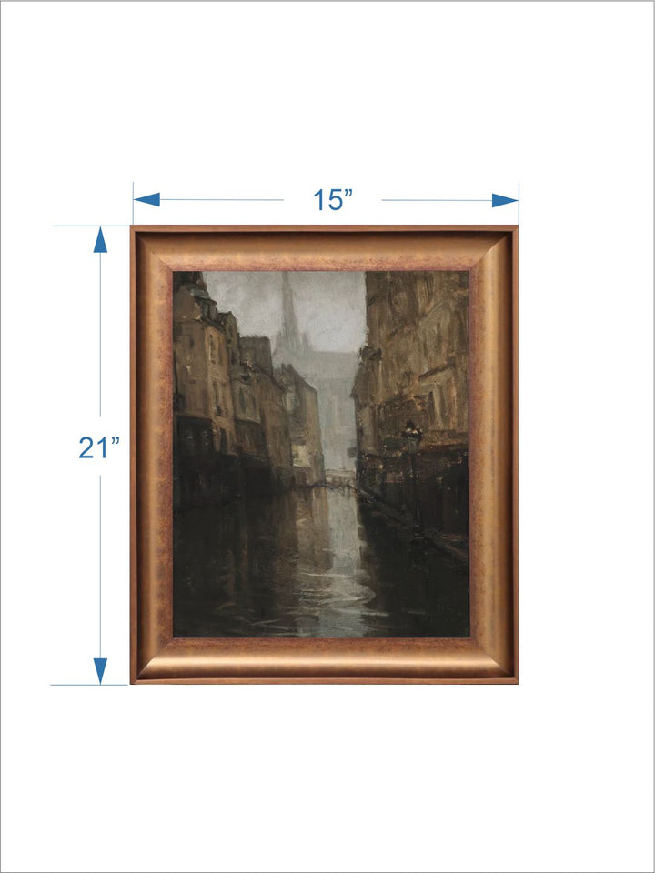 The Vintage Artistry Brown & Beigefrench Framed Wall Painting