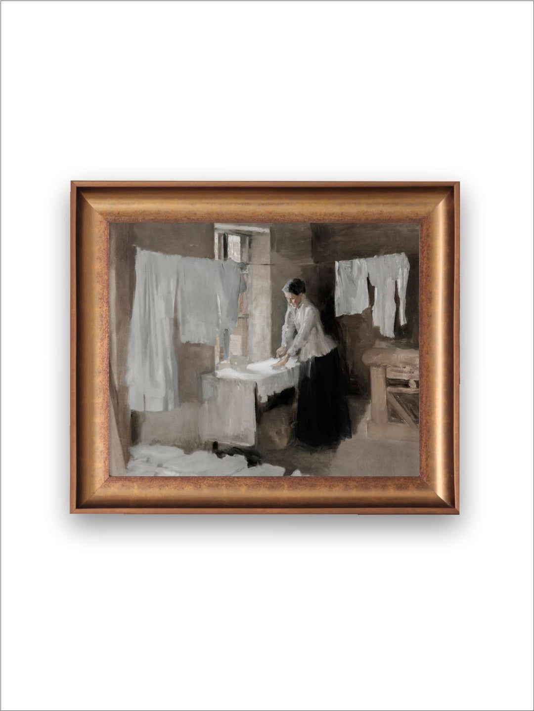 The Vintage Artistry Brown & White Laundry Room Painting Frame