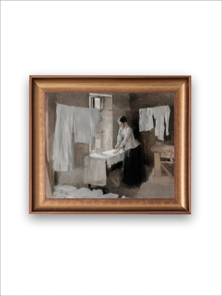 The Vintage Artistry Brown & White Laundry Room Painting Frame