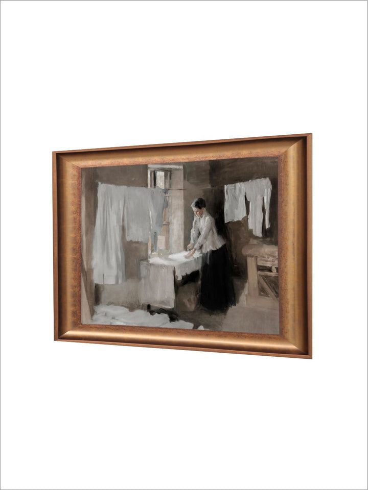 The Vintage Artistry Brown & White Laundry Room Painting Frame