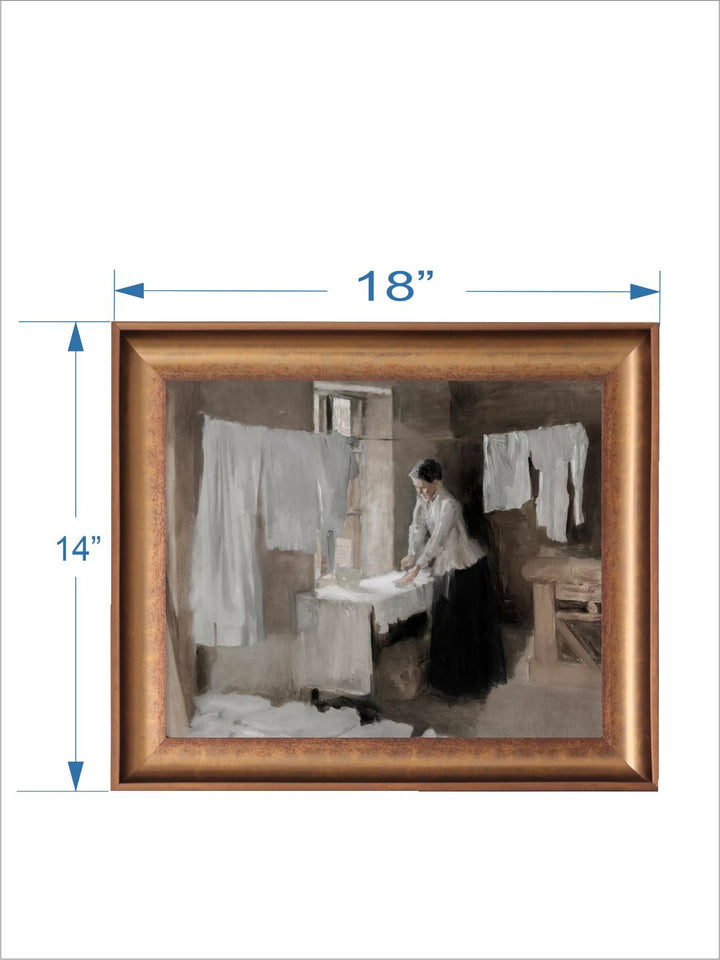 The Vintage Artistry Brown & White Laundry Room Painting Frame