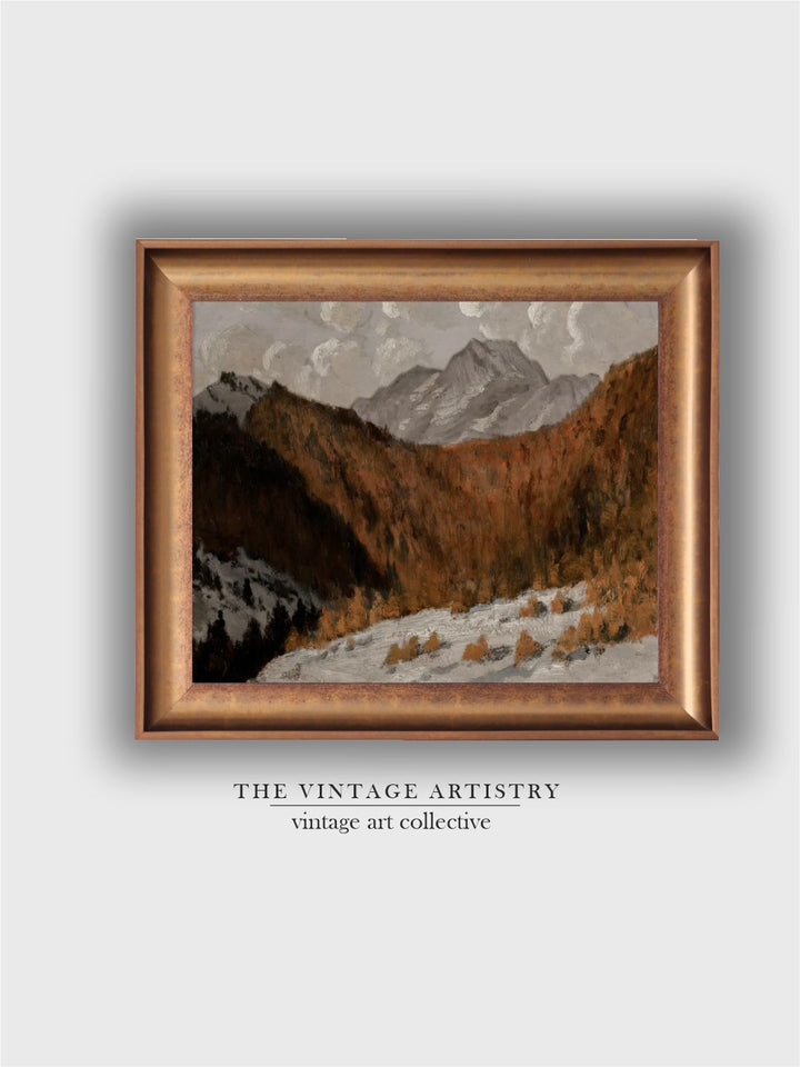 The Vintage Artistry Brown & Whitelandscape Printed Framed Wall Art