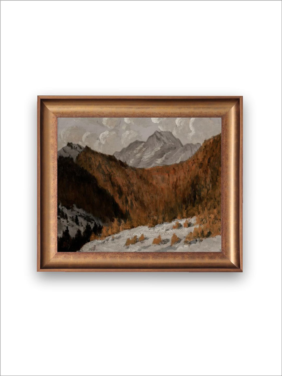 The Vintage Artistry Brown & Whitelandscape Printed Framed Wall Art