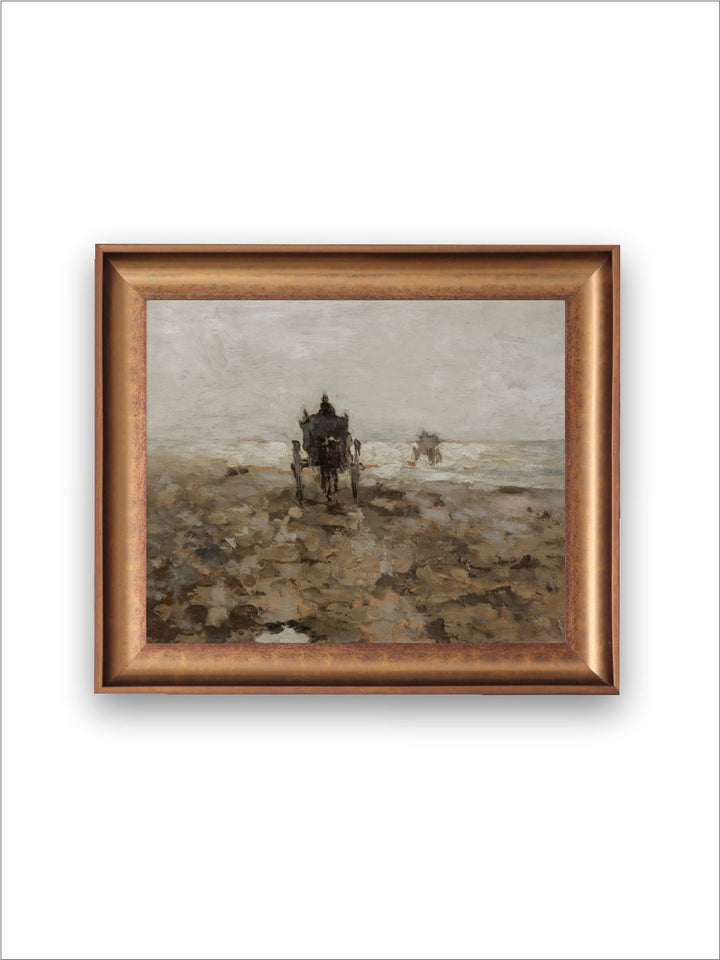 The Vintage Artistry Brown & Green European Wooden Framed Wall Painting
