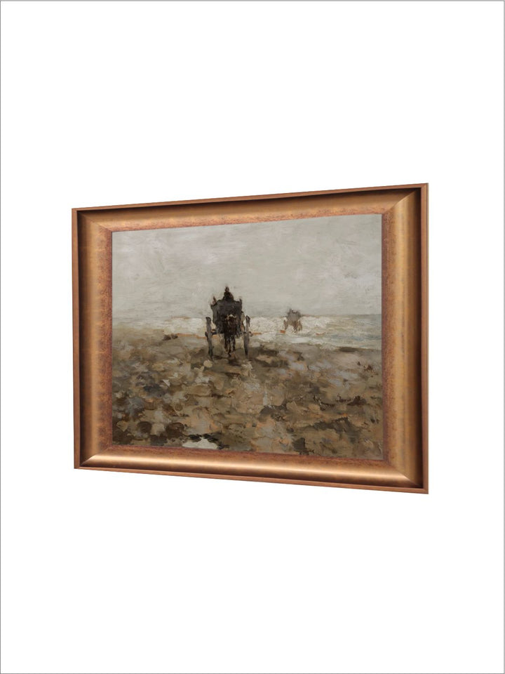 The Vintage Artistry Brown & Green European Wooden Framed Wall Painting