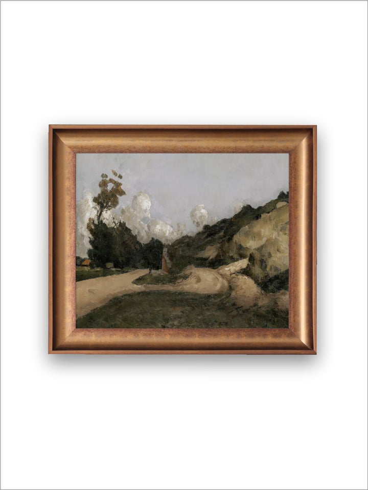 The Vintage Artistry Green & Brown European Modern Farmhouse Printed Framed Wall Painting