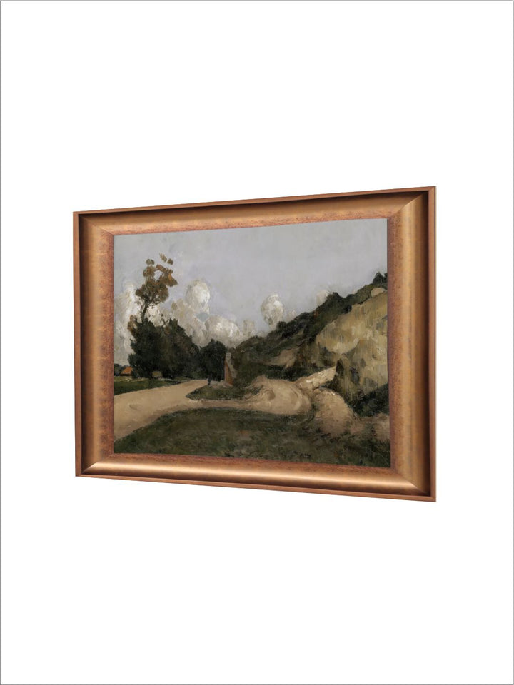 The Vintage Artistry Green & Brown European Modern Farmhouse Printed Framed Wall Painting