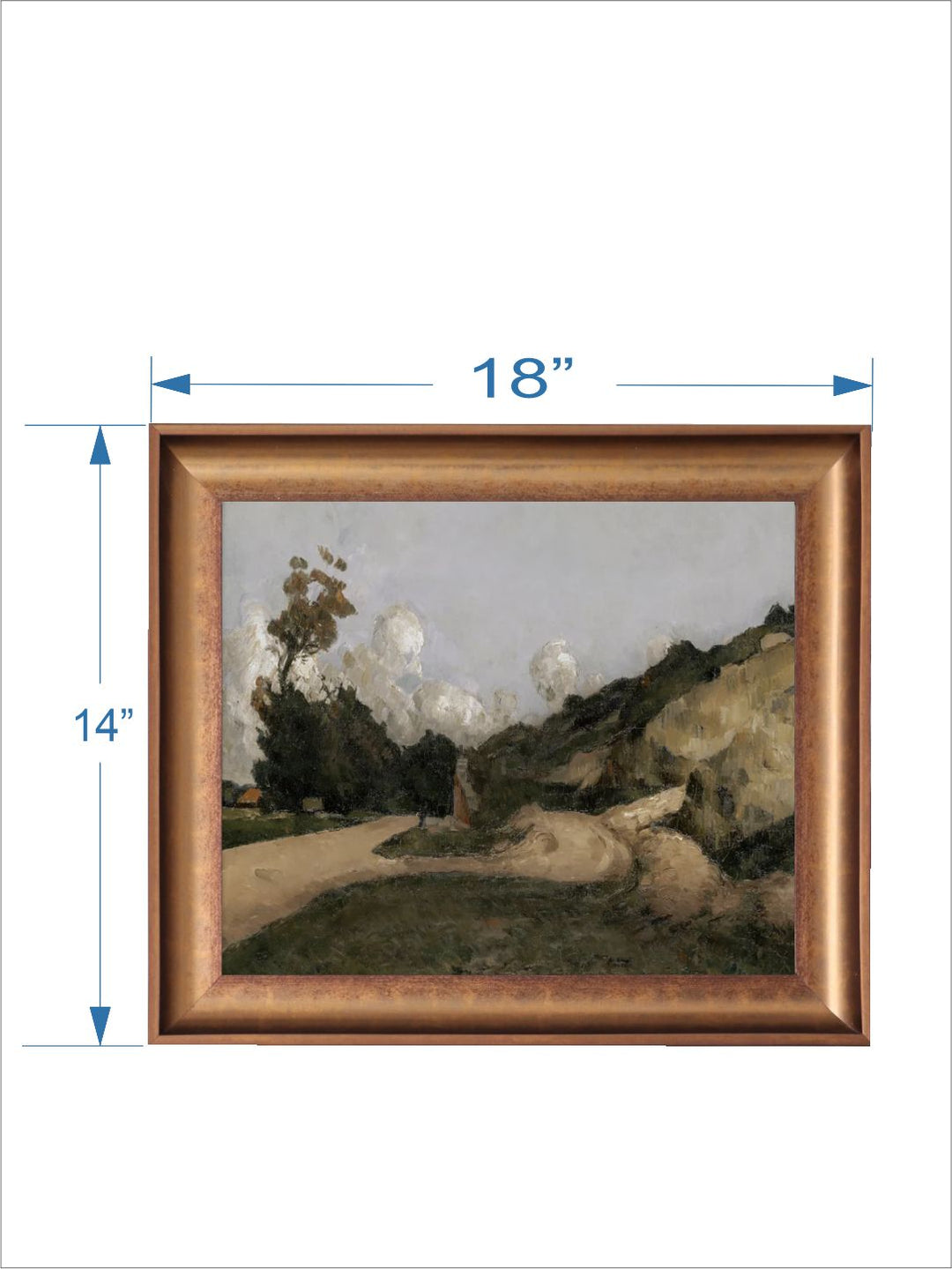 The Vintage Artistry Green & Brown European Modern Farmhouse Printed Framed Wall Painting