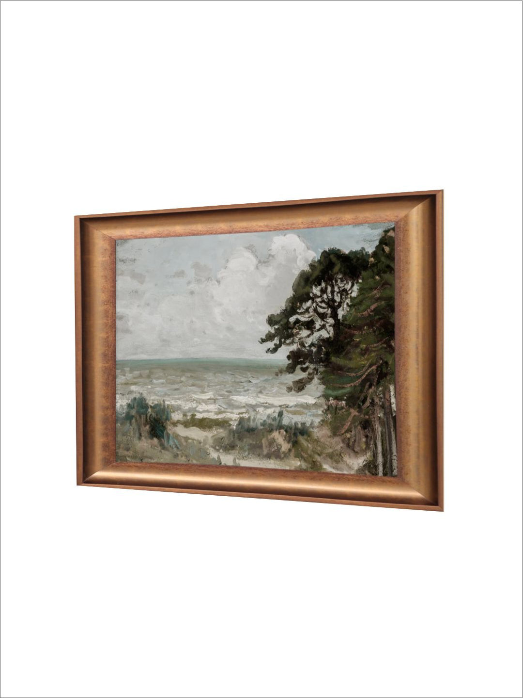 The Vintage Artistry Green & Brownbeach Printed Framed Wall Art