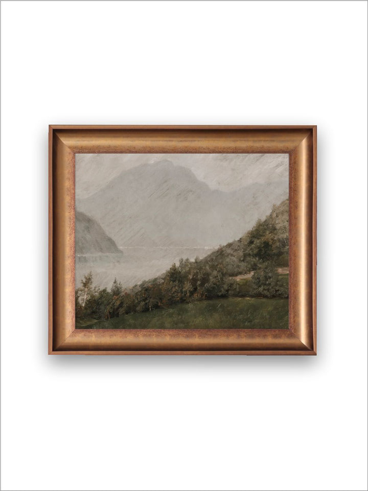 The Vintage Artistry Brown & Greenlake Frame Painting Wall Art