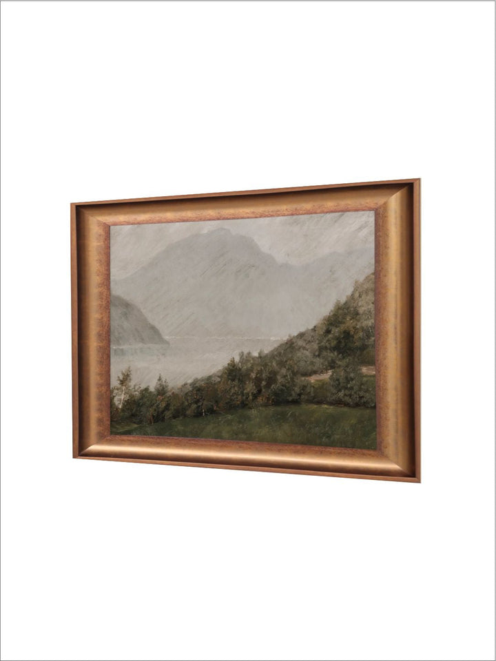 The Vintage Artistry Brown & Greenlake Frame Painting Wall Art