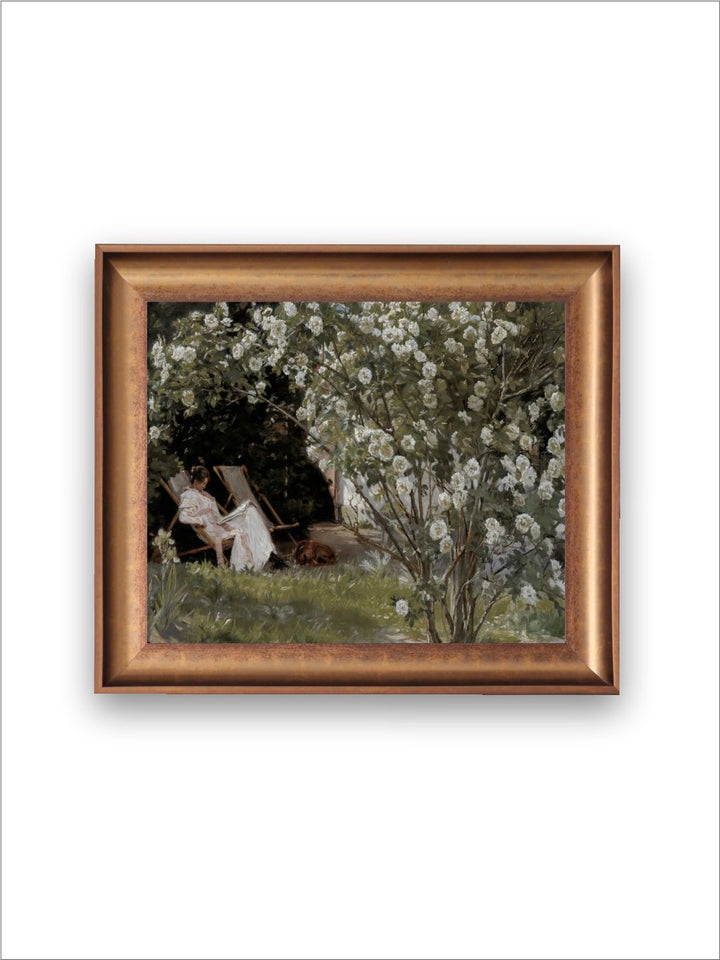 The Vintage Artistry Green & White French Country Gardenpainting Wall Art