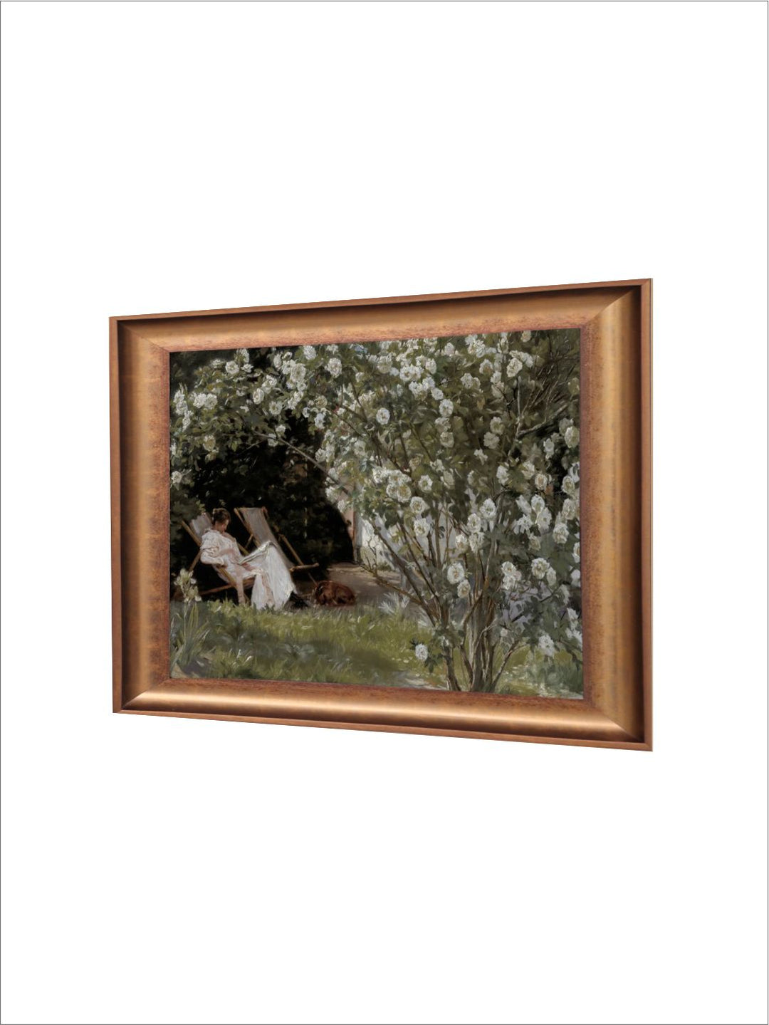 The Vintage Artistry Green & White French Country Gardenpainting Wall Art