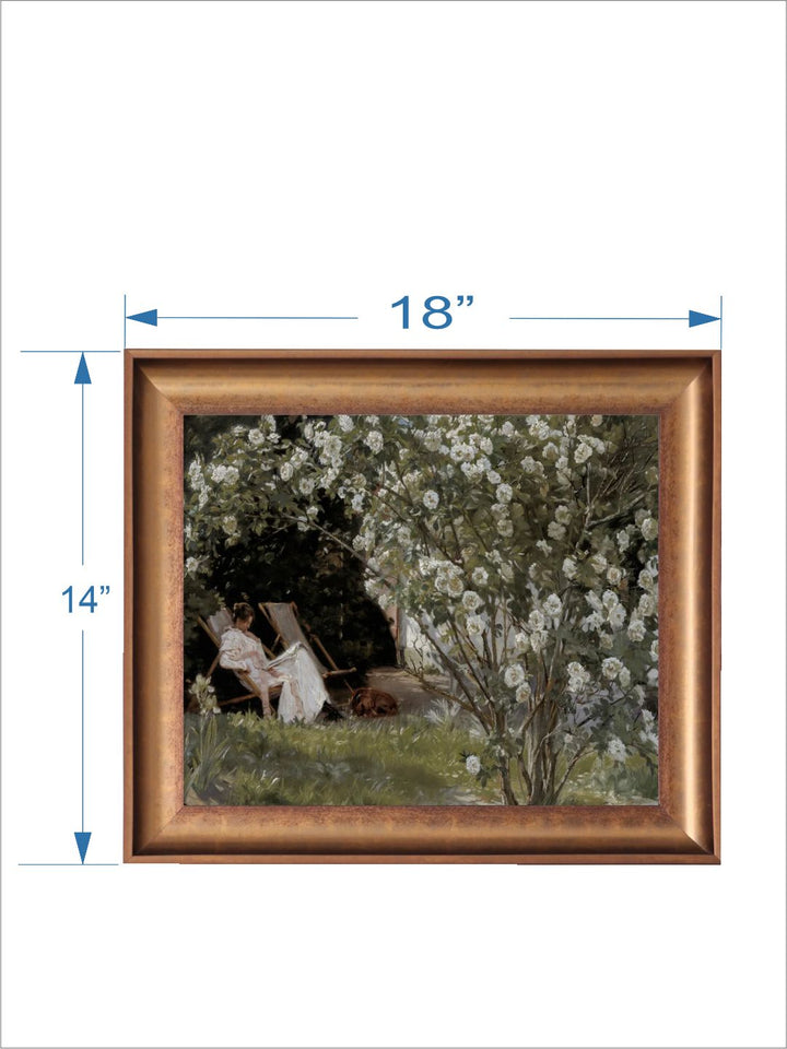 The Vintage Artistry Green & White French Country Gardenpainting Wall Art