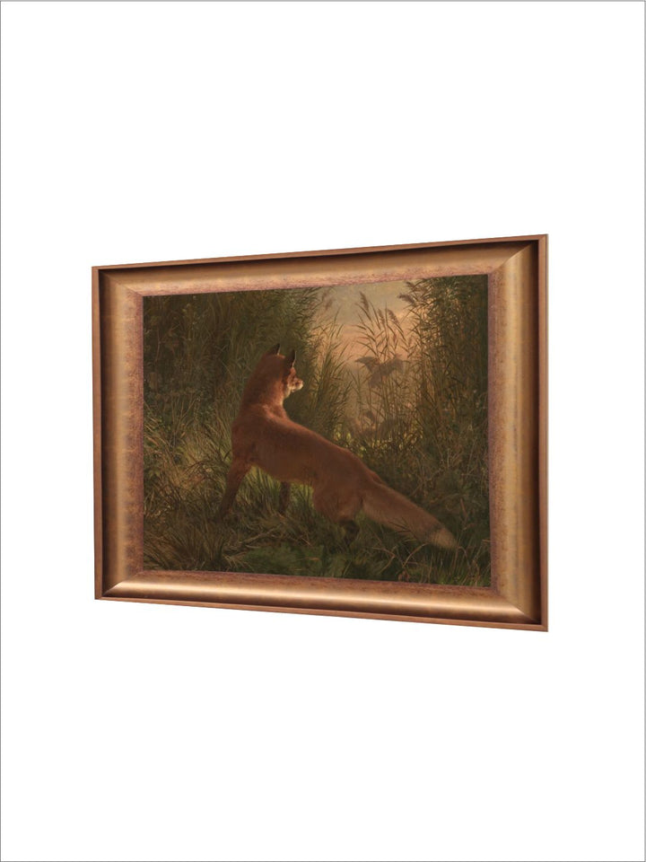 The Vintage Artistry Brown & Green Dark Tonedrustic Art Framed Wall Painting