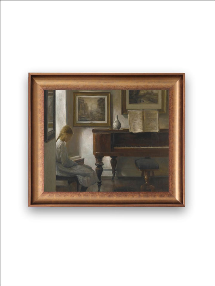 The Vintage Artistry Black & Brownprinted Framed Wall Painting