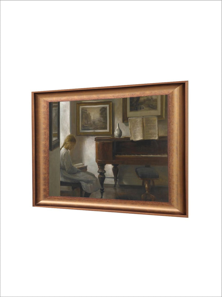 The Vintage Artistry Black & Brownprinted Framed Wall Painting