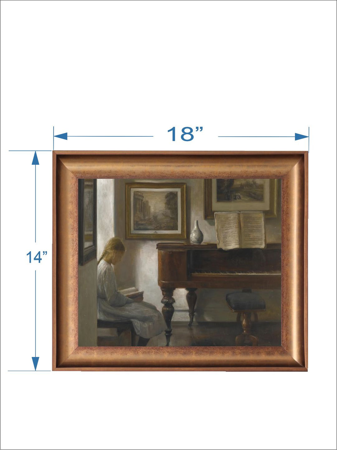 The Vintage Artistry Black & Brownprinted Framed Wall Painting