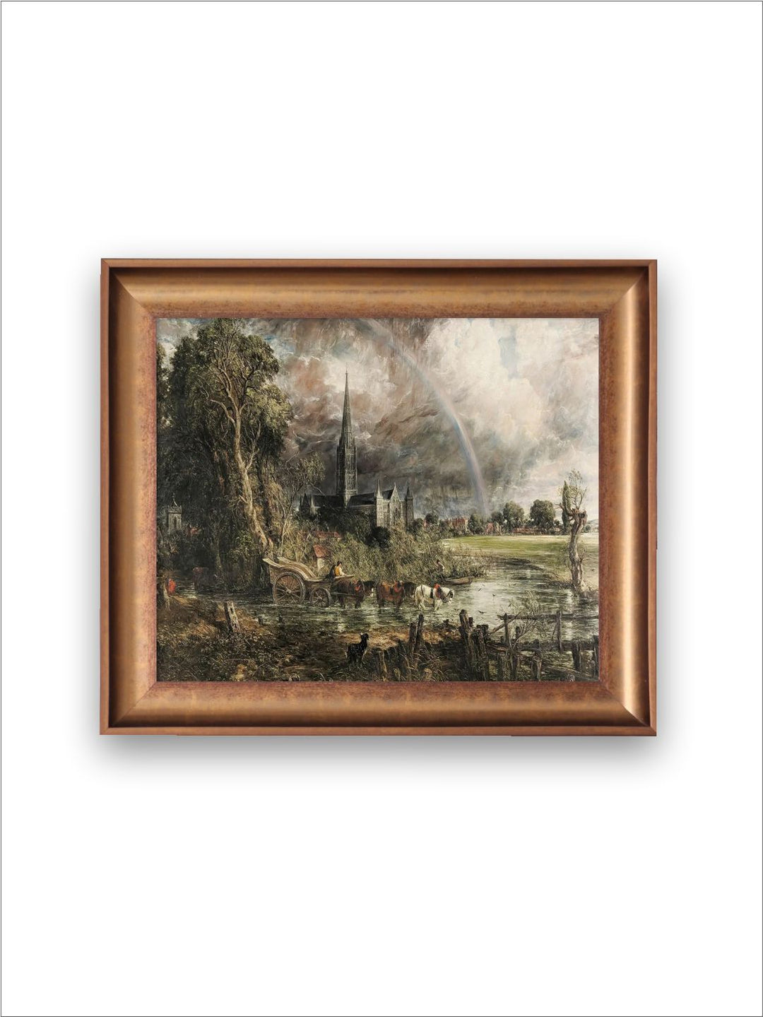 The Vintage Artistry Brown & Green John Constable Poster Printed Framed Wall Painting