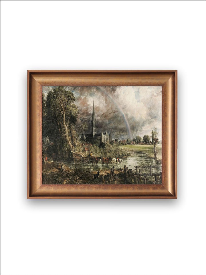 The Vintage Artistry Brown & Green John Constable Poster Printed Framed Wall Painting