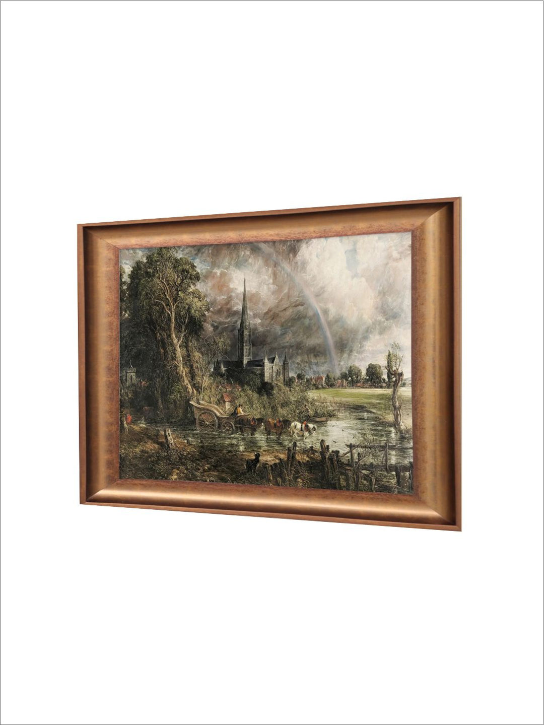 The Vintage Artistry Brown & Green John Constable Poster Printed Framed Wall Painting