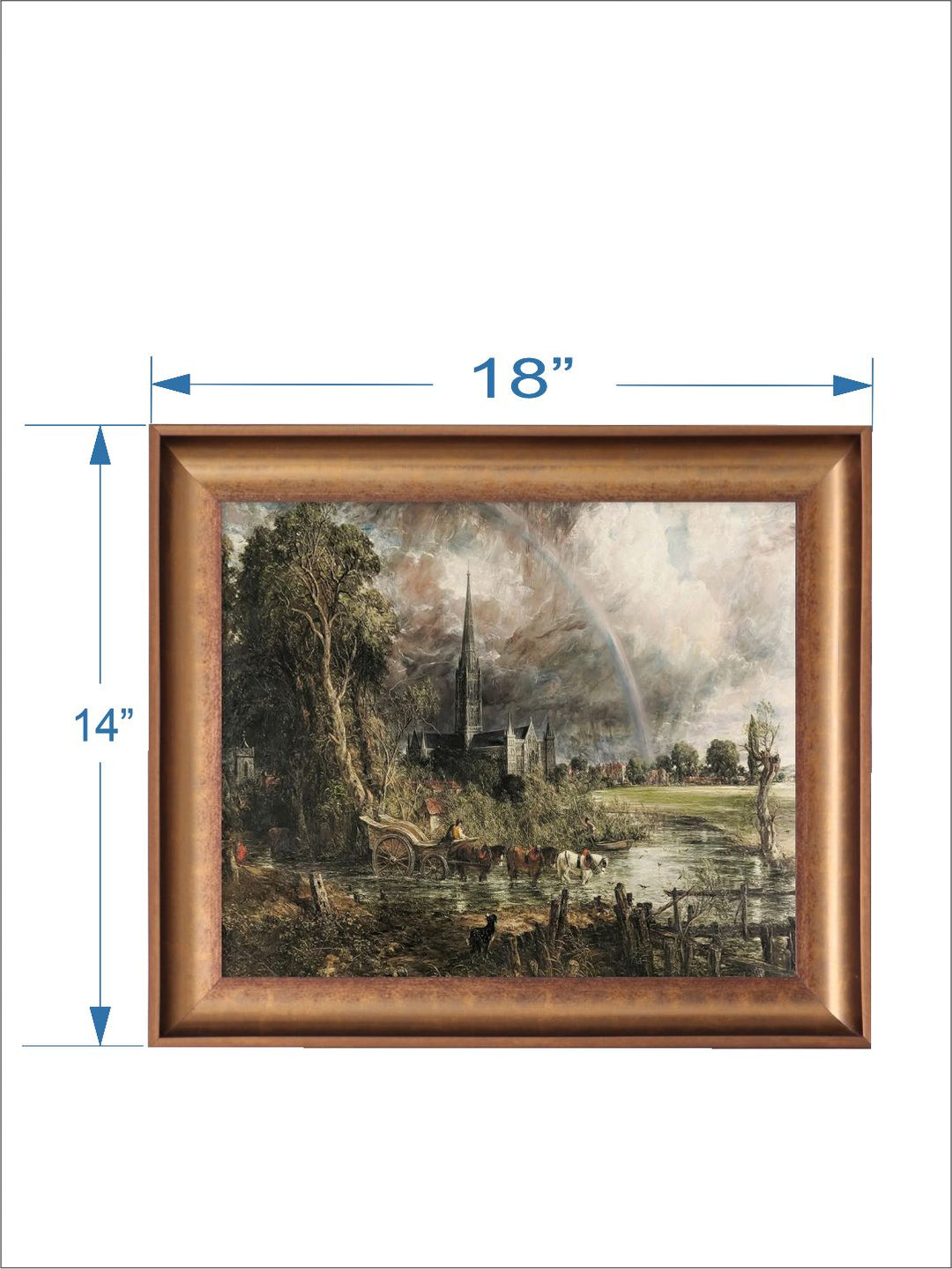The Vintage Artistry Brown & Green John Constable Poster Printed Framed Wall Painting