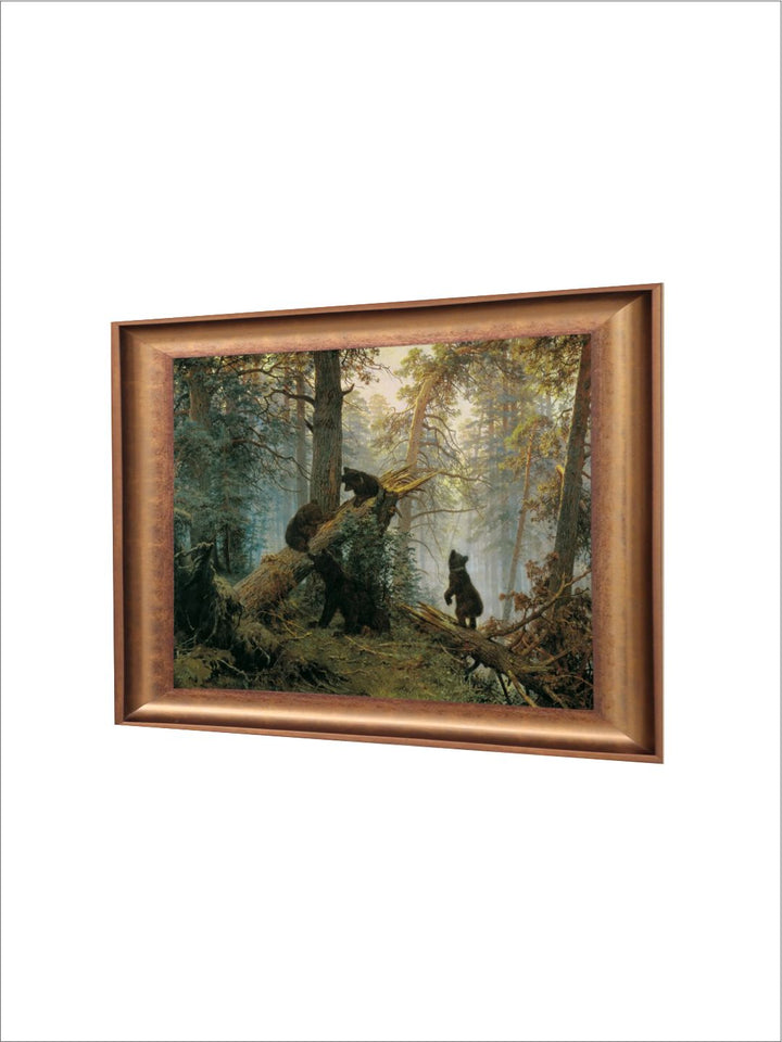 The Vintage Artistry Green & Beige Abstract Printed Framed Wall Painting