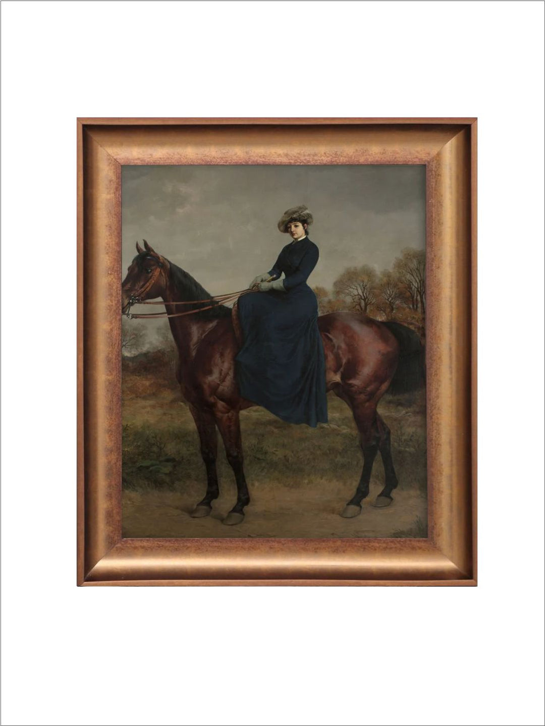 The Vintage Artistry Green & Brown Abstract Printed Framed Wall Painting