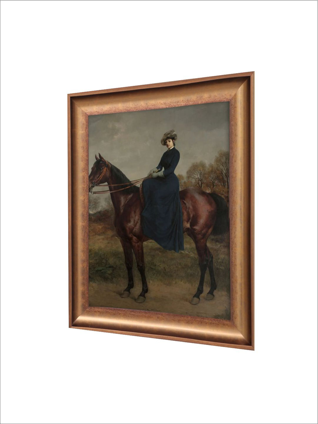 The Vintage Artistry Green & Brown Abstract Printed Framed Wall Painting