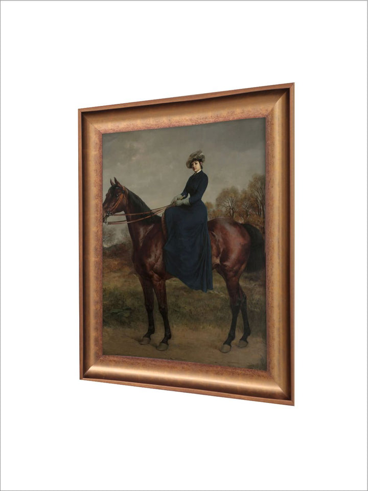 The Vintage Artistry Green & Brown Abstract Printed Framed Wall Painting