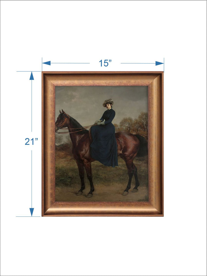 The Vintage Artistry Green & Brown Abstract Printed Framed Wall Painting