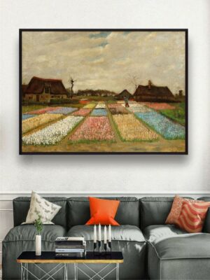 “Bulb Fields By Van Gogh Framed Wall Painting”