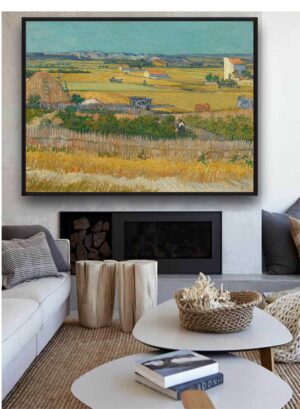 “Harvest At La Crau And Montmajour By Van Gogh Wall Painting”