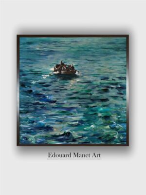 ”Blue  Sea Green Wooden Paintings Wall Art”